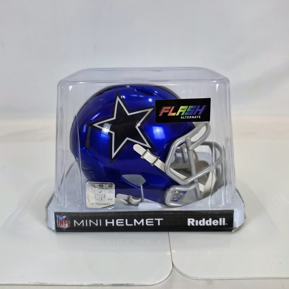 Dallas Cowboys Riddell Flash Alternate Speed Mini Helmet NIB Blue High Gloss NFL